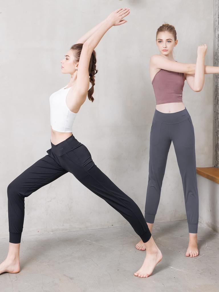 Loopa Jogger Yoga Pants for and Leopard Size L Women's Pants, Pilates, Running, Training, Gray,