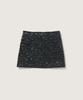 Plack Woman Heart Padded Skirt Black