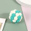 Plush Cat Toy Ball with Built-in Bell Soft Macaron Balls Bite-Resistant Cat Chew Toys for Indoor Cats and Kittens
