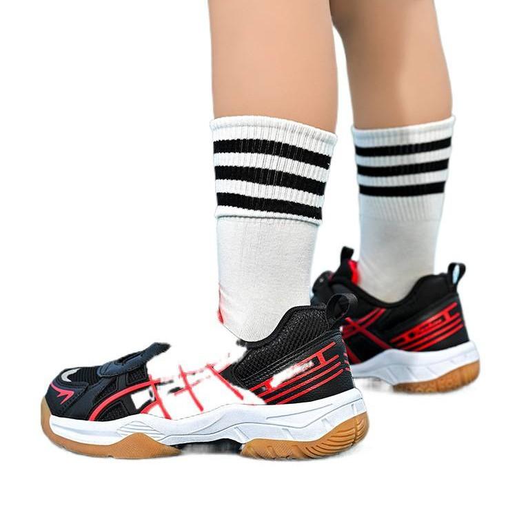 Professionelle Jungen und Mädchen Teenager Kinder Badminton Schuhe Einstieg Ultra-Leicht Stoßdämpfende Sportschuhe Atmungsaktiv Bequem Trainingsschuhe