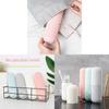 Portable Travel Toothbrush Holder With Storage And Nopunch Design For Home And Trip Use