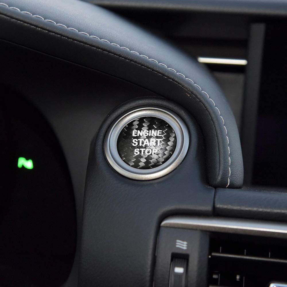 AIRSPEED Carbon Fiber Car Engine Start Button Sticker for Lexus IS250 IS200 IS300 ES350