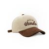 Berretto da baseball in velluto a coste color block con ricamo per donna Kpop cappello invernale da donna cotone snapback berretto da baseball da uomo cappello da sole