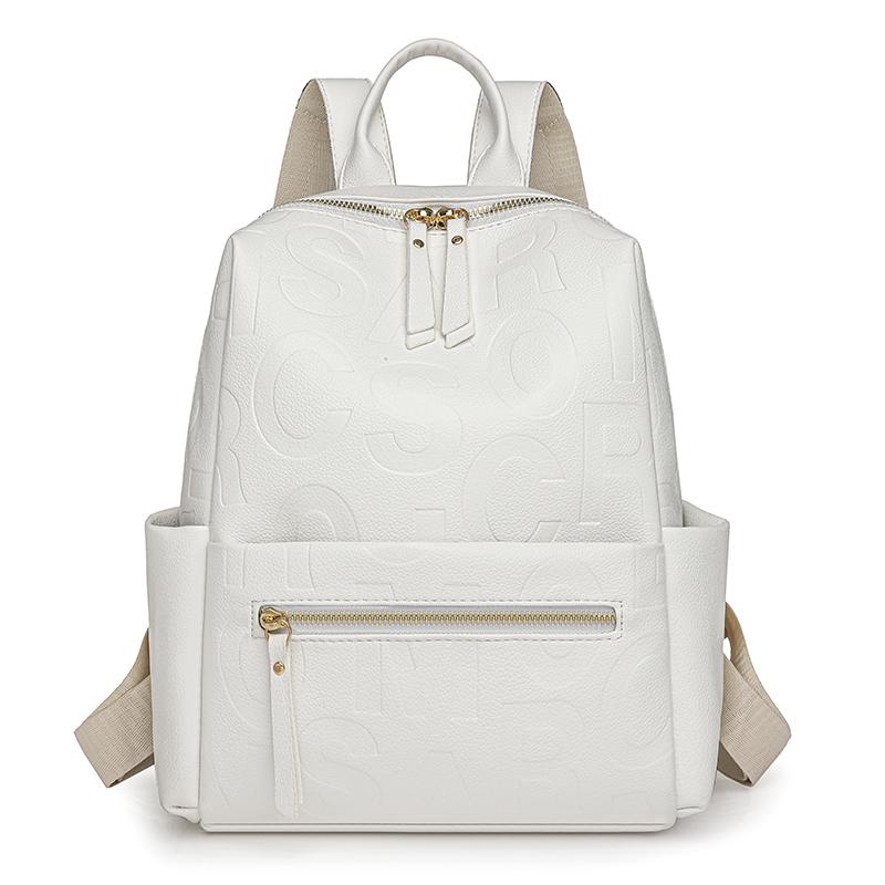 PU Women's Bag Large Capacity Backpack Retro Travel Student Book Bag