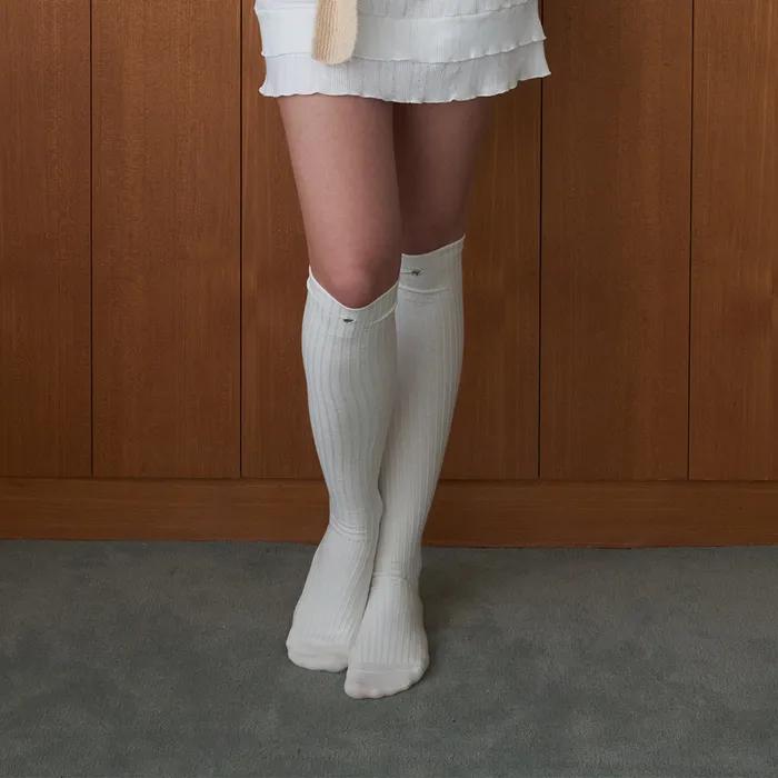 Ribbed High Knee Socks_4 Color