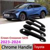 For Toyota Crown Crossover S235  2024 Gloss Black Carbon   Door Handle Cover Car Exterior Styling Auto Accessories Stickers