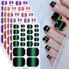 Pink Line Cat Eye Toenail Stickers, Summer Hot Item, Waterproof Nail Stickers for Girls, Whitening Effect