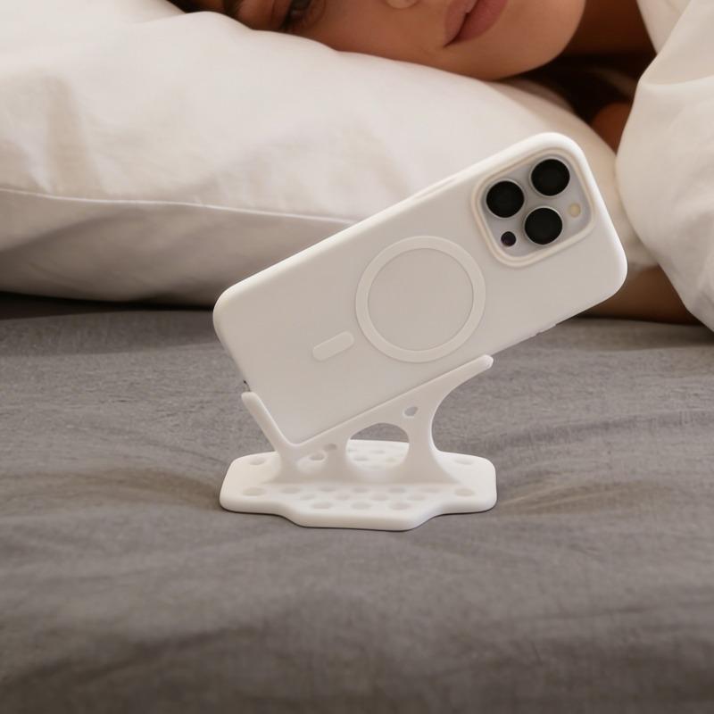 1pc Stable Ergonomic Phone Stand – Lazy Side Lying Style for Bedside/Sofa, Comfortable Plastic Holder, Great Gift