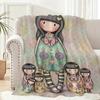Cartoon Santoro Gorjuss Throw Lightweight 240g Flannel Blanket Soft Skin-friendly for Summer Cooling