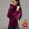 Womens High-Neck Long Sleeve T-Shirt With Brushed Modal Fabric Warm Soft Base Layer Winter