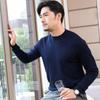 2021 Men's Korean Knitted Round Neck Sweater - Loose Fit, Solid Color, Plus Size, Long Sleeve Pullover for Spring & Autumn