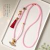Original Handmade Long Crossbody Phone Chain with Glass Beads and Tassels In a New Chinese Style