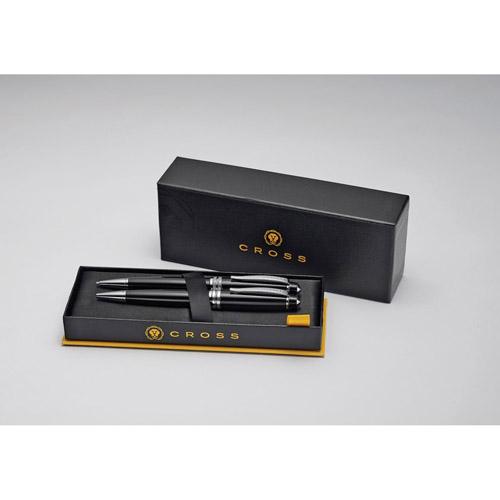 Cross Cross Bailey Lacquer Ballpoint and Pencil Set (Black)