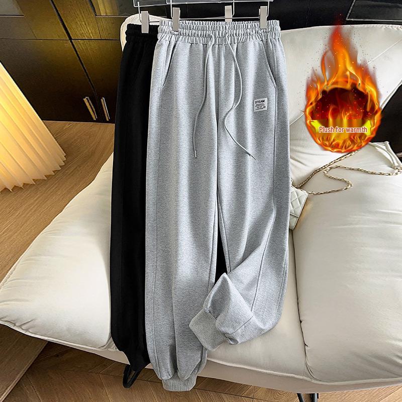 

High Waist Autumn/Winter Plus Size Women s Casual Pants - Loose Fit, Extra Large, Drawstring Ankle, Available in Sizes Up to 300 Jin. 3XL