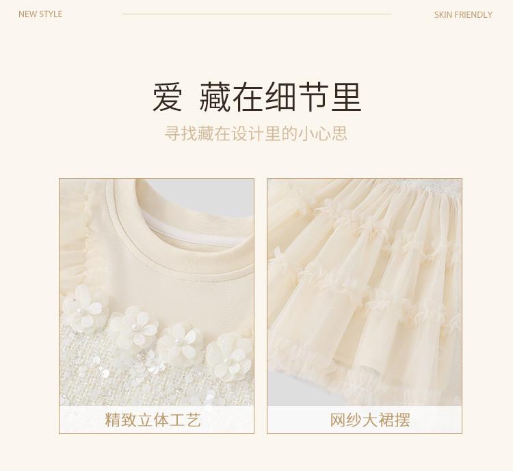 [Fake Two Mesh Princess Skirts] Girls' Skirt Spring and Autumn New Style Small and Medium Children's Autumn Dress