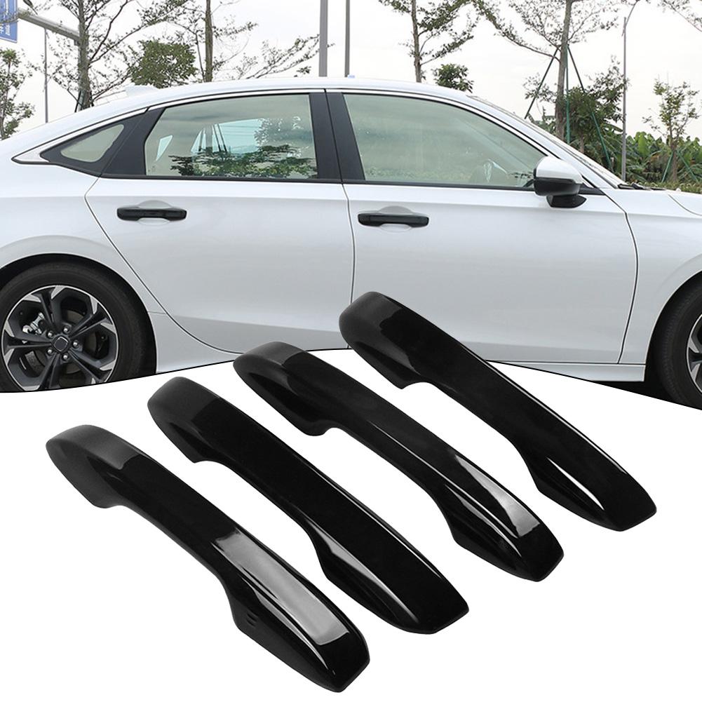 Car Trim Door Handles Cover 4PCS 4x Kit Bright Black For Honda For Accord  For Honda For Accord  Useful High Quality