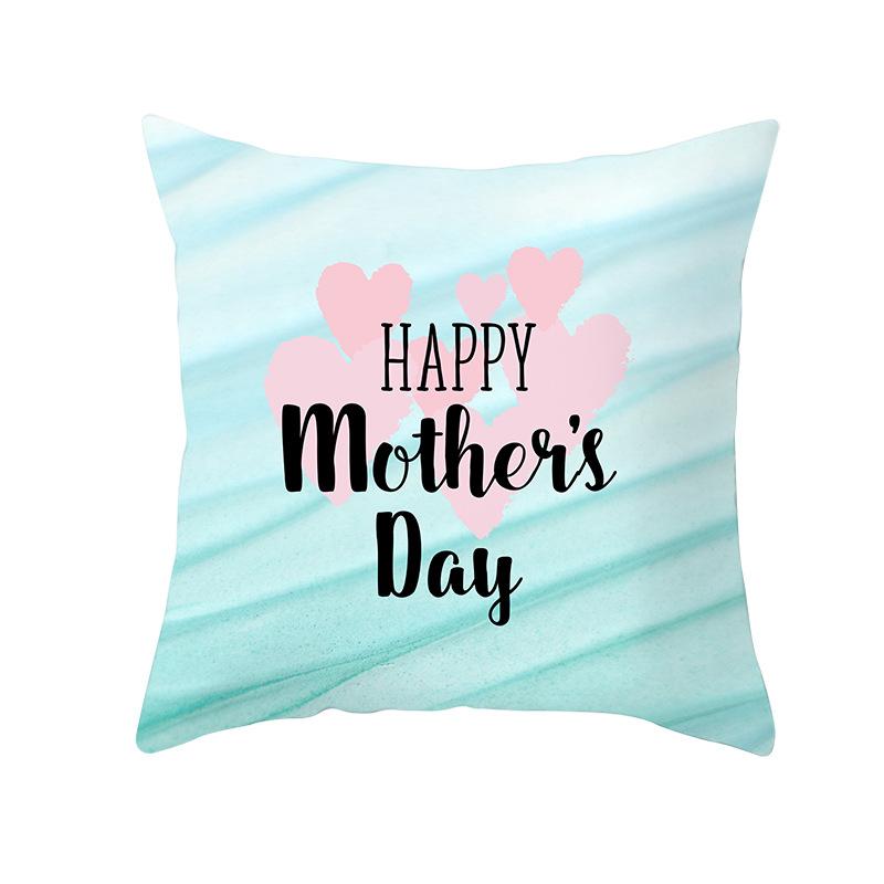 Mother's Day Pillow Peach Skin Printed Pillow Cover Sofa Cushion Cover Car Cushion Cover Home Decoration