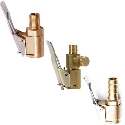 Adattatore a clip per valvola della pompa di gonfiaggio per pneumatici per auto, in ottone, da 8 mm, per pompa gonfiabile.
