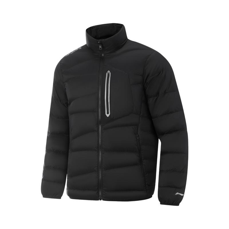 Li Ning Down Jackets Men s Black Stand Collar Moderate AYMV165-4 L