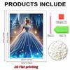 Disney Pearl Painting Cinderella Blue Dress Castle Back View Creative Exquisite Landscape Sparkling Painting Craft Home Wall DecorationDIYHandmadeGift
