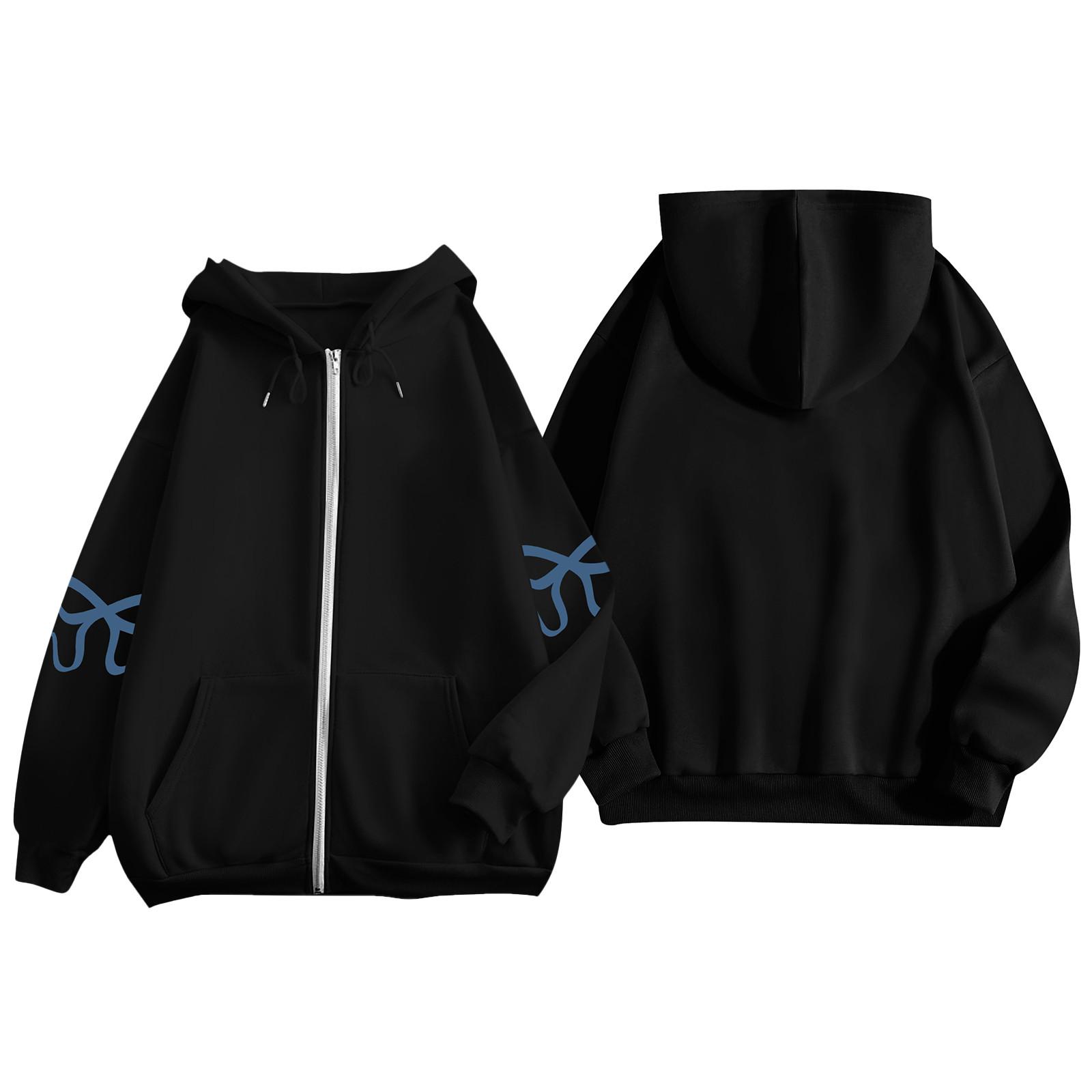 

Жіночий кардиган з бантом і довгими рукавами з кишенями, пальто з капюшоном на блискавці M