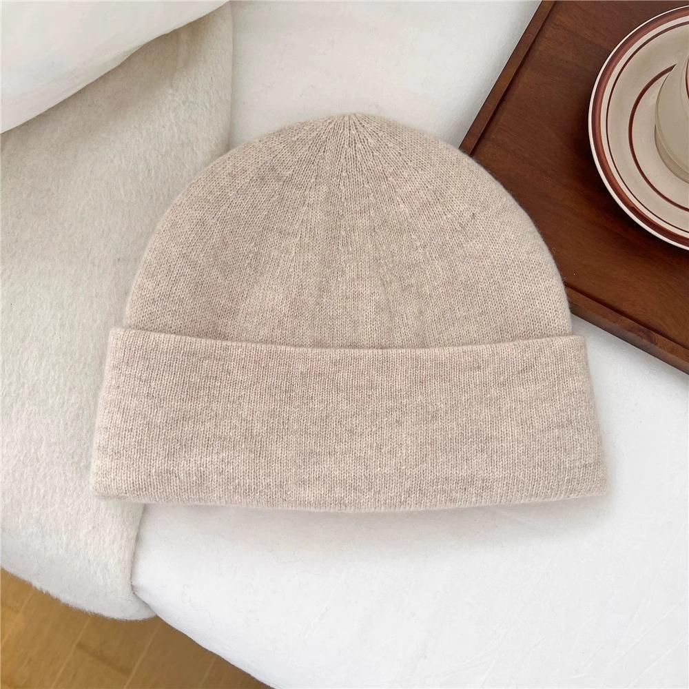 Woolen Knitted Cap for Women A Versatile and Face Enhancing Small Ear Protecting Woolen Cap for Autumn and Winter