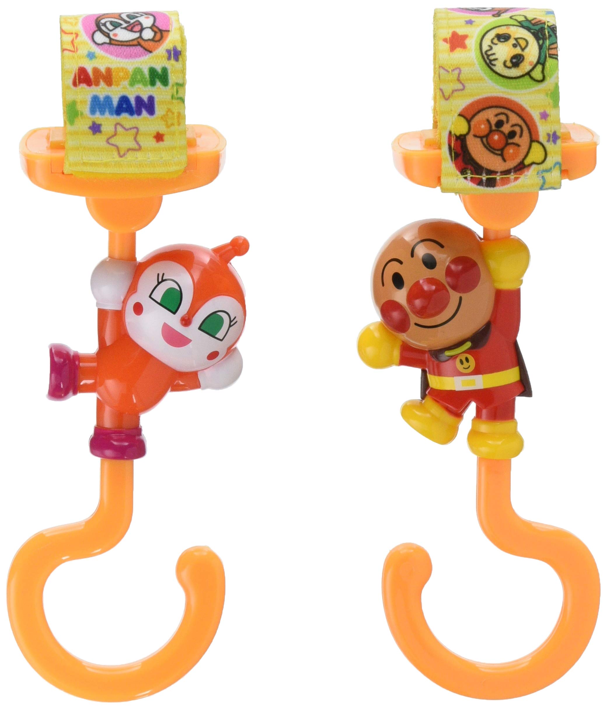 

Agatsuma Anpanman Stroller Hooks, 360-Degree Rotation for Easy Hanging of Luggage, 2-Piece Assortment