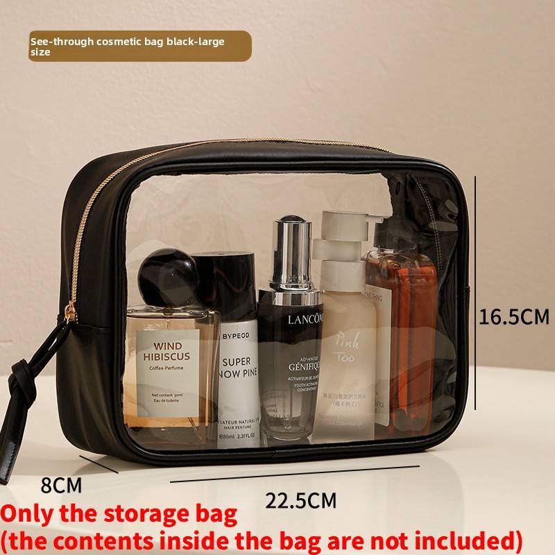 Large Capacity Travel Cosmetic Bag With Multiple Pockets For Makeup And Personal Items