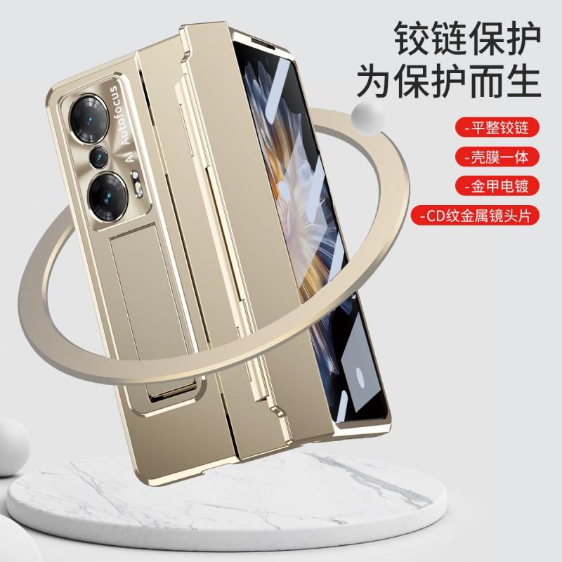 Slim Foldable Phone Case Honor Magic Full Coverage Transparent PC Shell With Built-in Stand Shockproof Scratch Resistant