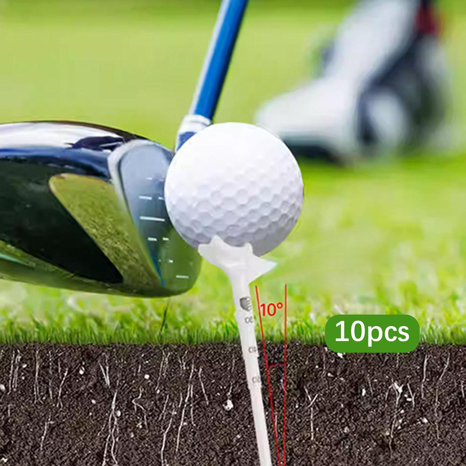 

10 Degree Golf Tee Sturdy Professional Flexible Low Friction Golfing with Direction Indication