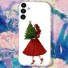 Christmas Tree Girl GiftS Clear Case Suitable for  Samsung S30,S25,S24,S23,S21,S22,S20,S10,5G,FE,lite,PIus,Ultra Transparent