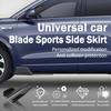 2PCS Universal Side Skirts, Rear Bumper Lip Side Skirt Protector Diffuser Body Spoilers Splitter Carbon Fiber Side Skirts Exterior Decoration Trim