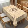 Nautical Island Rectangle Tablecloth for Table Decor Vintage Treasure Geometric Pattern Table Cloth Kitchen Dining Table Decor