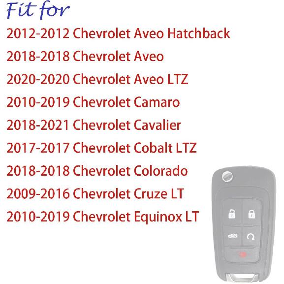 Key Fob Cover for Equinox Cruze: 5 Buttons Silicone Key Fob Case Fit for Chevy Camaro Malibu Impala Sonic Buick Regal Crosse Cascada Verano GMC