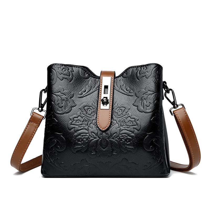 

Большая вместительная женская сумка через плечо из искусственной кожи, роскошная женская сумка-ведро, ретро-кошелек высокого качества