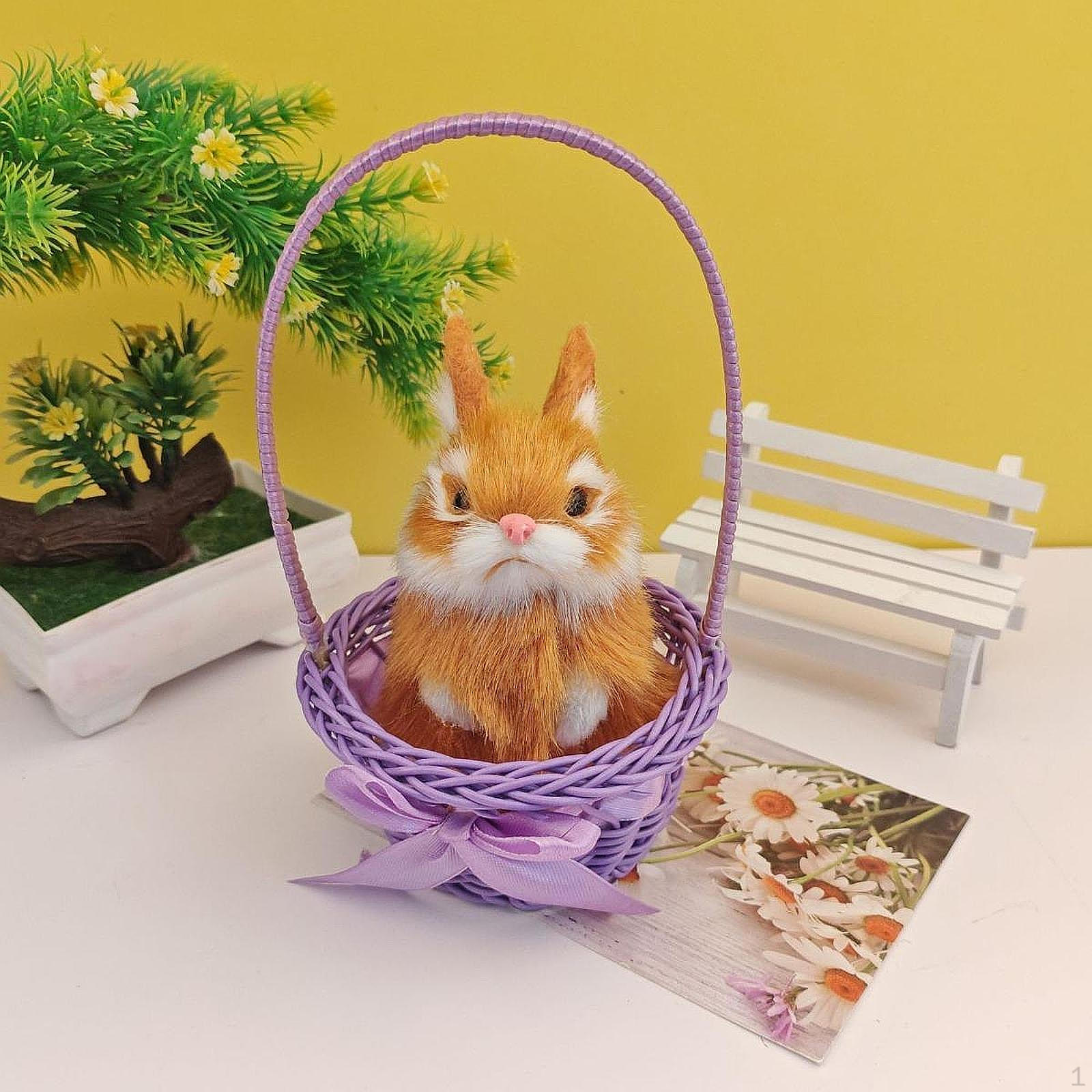 

Декор Великоднього Кролика Фігурка Тварини Реалістичний Милий Мультяшний Подарунок Прикраса для Вечірки коричневий