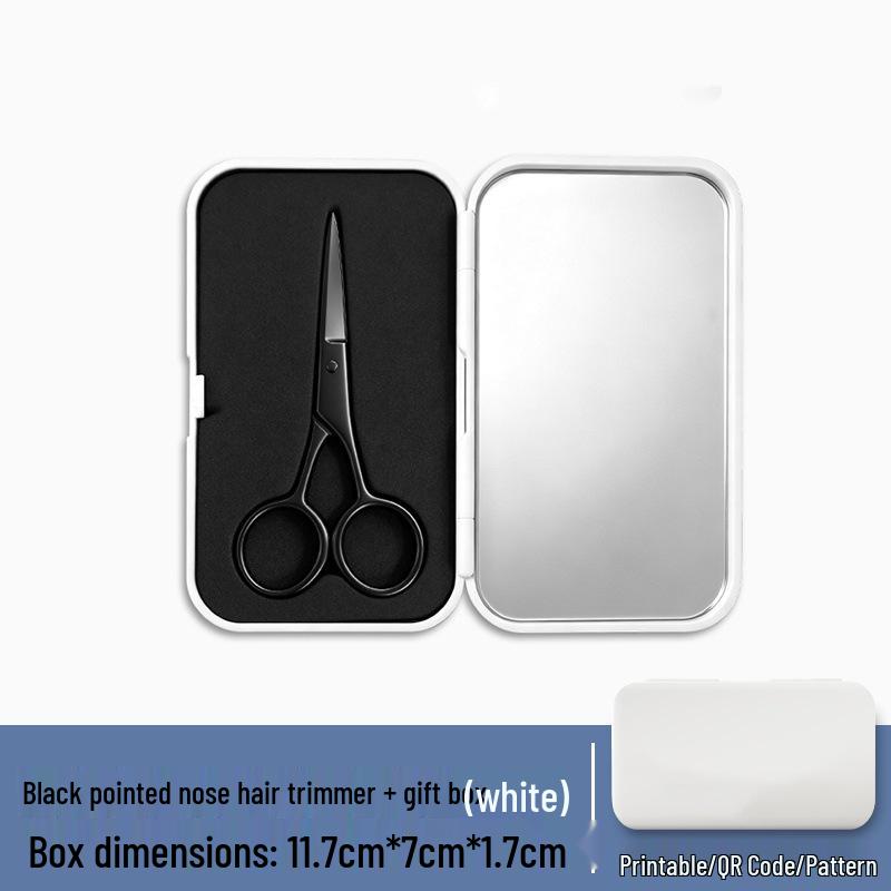 Set de Tijeras para Recortar Nariz y Cejas para Hombre - Punta Redonda, Recortadora Manual para Vello Nasal y Cejas