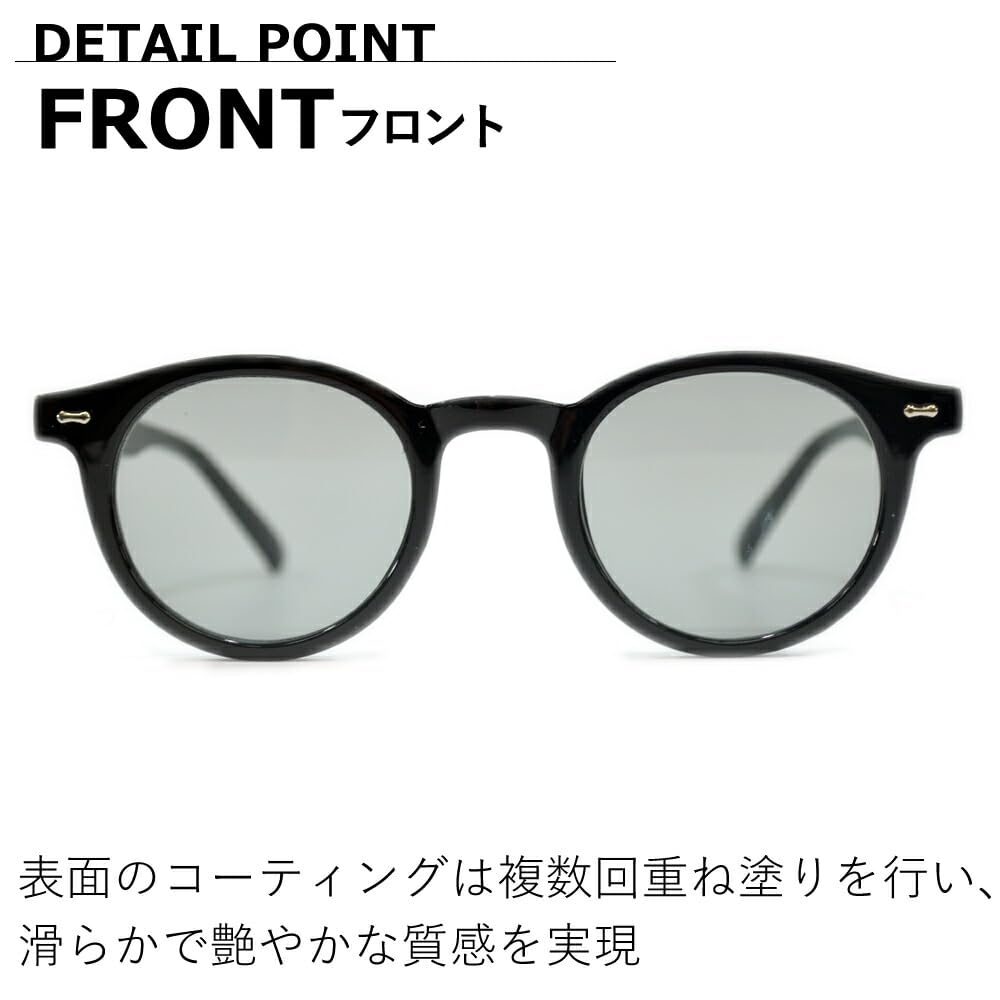 [MERRY PLEASURE] Sunglasses for Men and Women, UV Protection, Fashion Glasses, Round, Boston Style, Tinted Lenses (Lightly Colored)