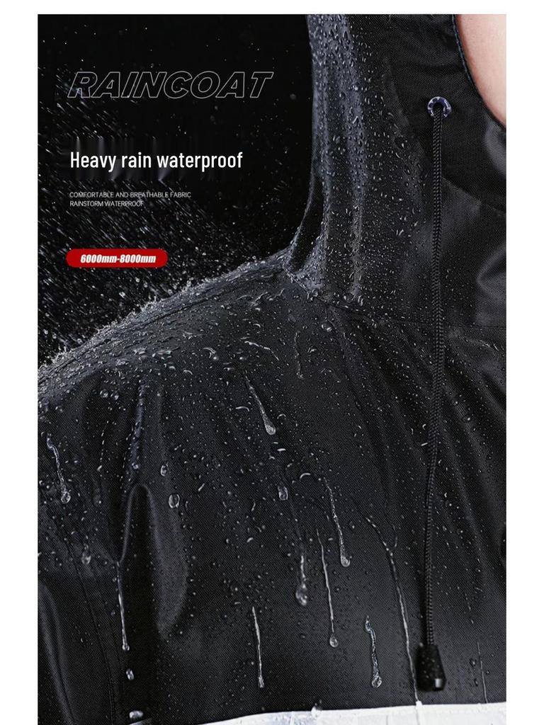 Unisex Full-Body Reflective Anti-Storm Raincoat Jumpsuit