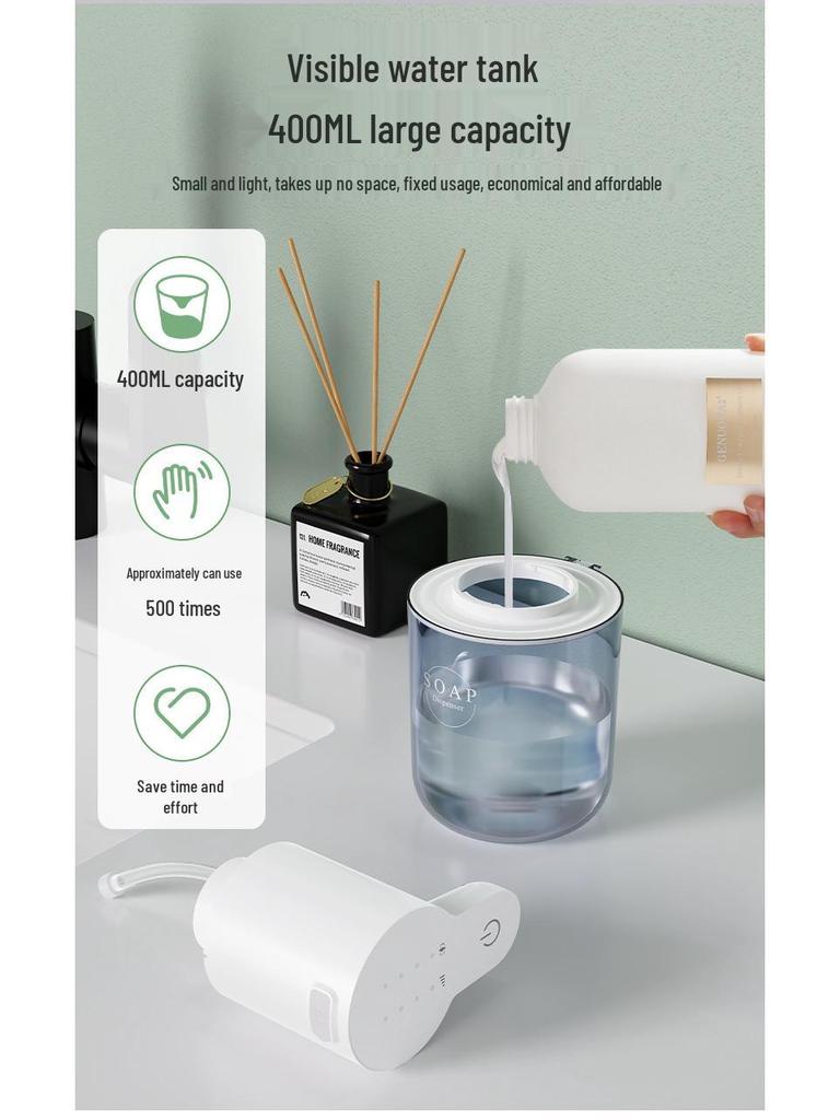 Smart Sensor Electric Hand Sanitizer and Soap Dispenser, Wall-Mounted or Desktop, Two-in-One