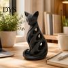 Decorative Figurines for Living Room 3D Printed Spiral Cat Figurine, Hollow Modern Abstract Sculpture Small Table Decor Coffee Desk Shelf, Minimalist