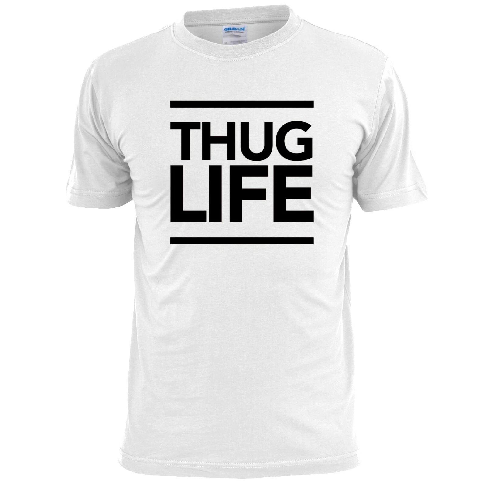 Mens Thug Life T shirt Rap Hip Hop Dre Cube Snoop Gangsta 2XL