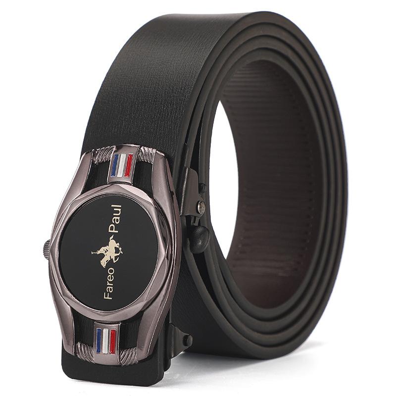 

Paul Мужской ремень Toothless Inner Wear Ремень Автоматическая пряжка Ремень Ciphertext [Three generations for one piece] 130 cm long