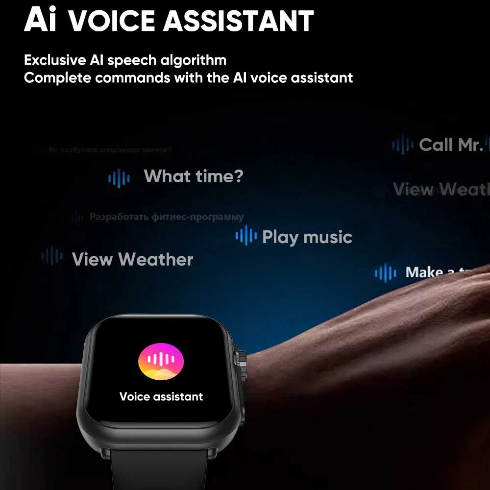 Neue Smartwatch 1000mAh Lange Akkulaufzeit Für Männer Frauen Fitness Sport Bluetooth Anruf Wasserdicht 1,85 Zoll Voll Touch Smartwatch