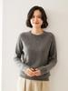 Women's Cashmere Sweater - Autumn/Winter Lazy Style, Thick Loose Knit, Round Neck Pullover Base Layer