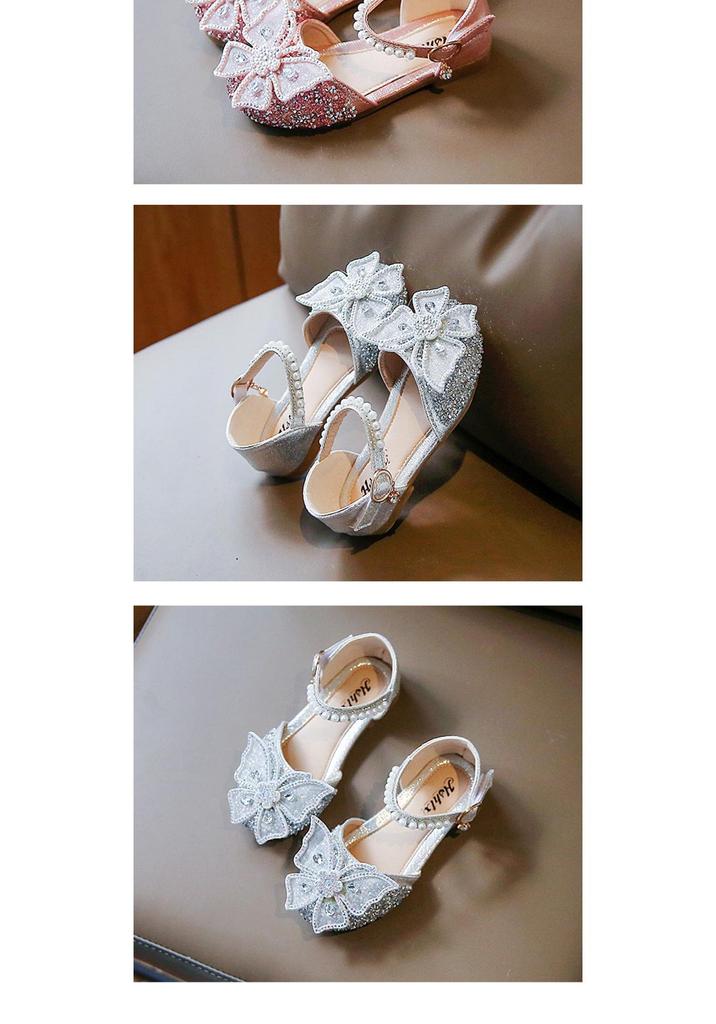 Girls' Summer Bow Pearl Princess Sandals
