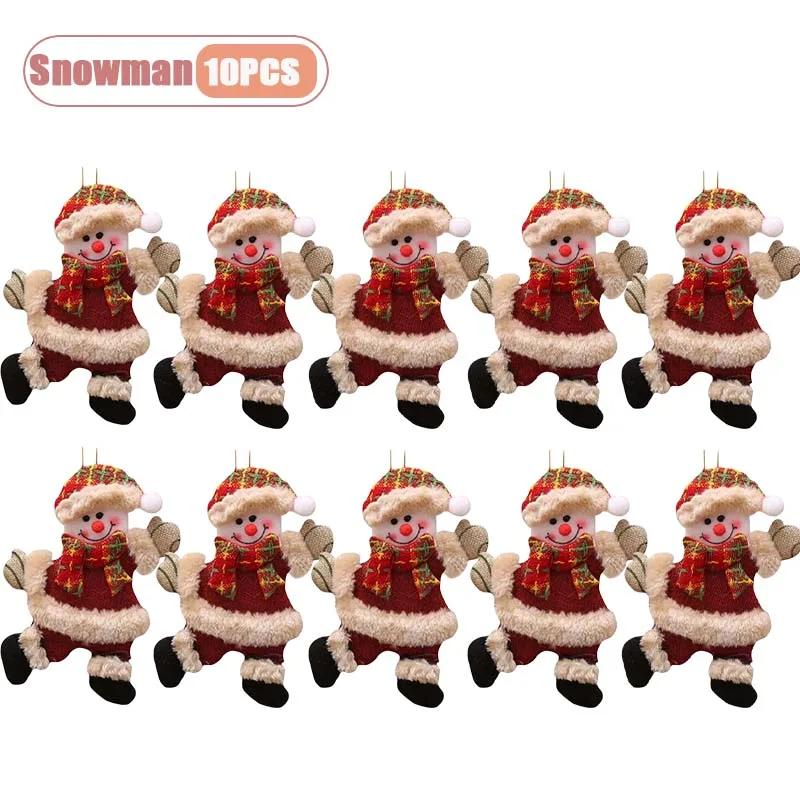 1-20PCS Xmas Tree Decoration Cute Cloth Figure Hanging Charm Dancing for Living Room Party Indoor Outdoor Festival Home Gift