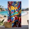Colombia Football Print Beach Towel Quick Dry Super Absorbent Soft Bath Towel for Swimming Beach Travel Fan Souvenir Gift
