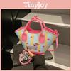 Cute Dog Dachshund Embroidered Striped Star Pattern Women Casual Bag Shoulder