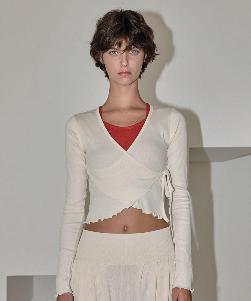 Debiweeo New Wave Wrap Long Sleeve Devi-T0114-Cream